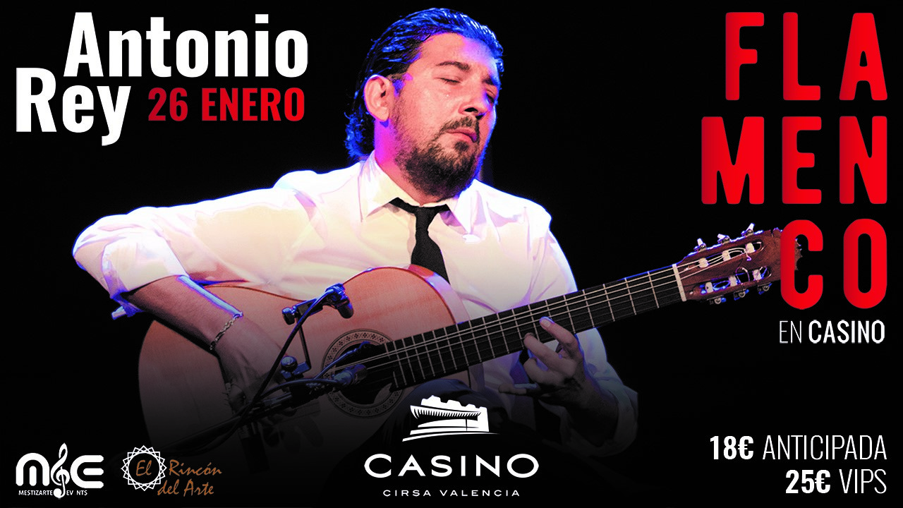 El guitarrista Antonio Rey dará un recital en el Casino Cirsa València
