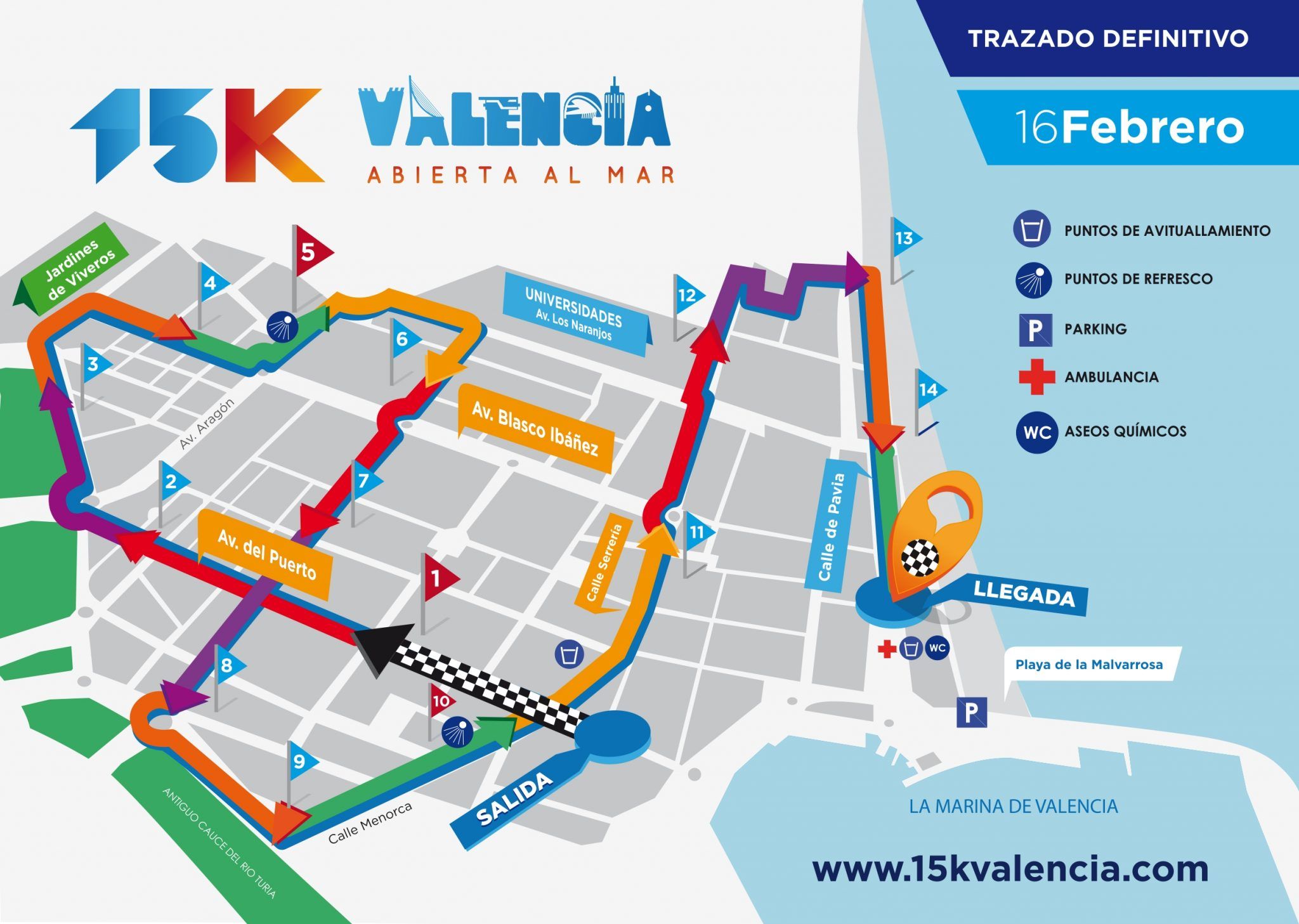 Recorrido 15K València Abierta al Mar 2020